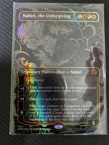 MTG 慈悲無き者、ナヒリ オイルスリック foil 英語