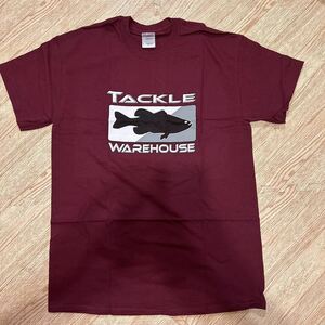 【新品】タックルウェアハウス　Tackle Ware House 半袖Tシャツ Lサイズ エンジ色 ブラックバス
