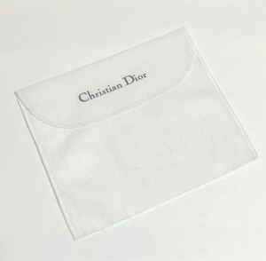 クリスチャンディオール 「Christian Dior」 折財布保存袋（2003）内袋 布袋 付属品 旧型 不織布製 17×14cm ホワイト コインケースにも