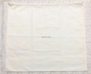 バレンシアガ「BALENCIAGA」 バッグ保存袋 特大サイズ（2149）正規品 付属品 内袋 布袋 巾着袋 63×55cm 大きめ バッグ用 ホワイト 布製