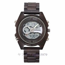 A604A☆新品木製腕時計 メンズ ミリタリー スポーツ腕時計 クオーツ時計 高級 ギフト おしゃれ_画像3