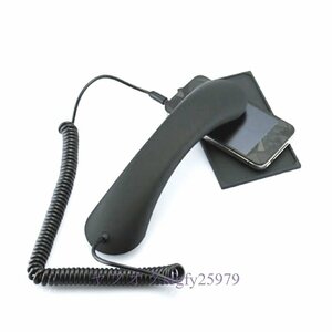 A462C☆新品ユニバーサルレトロ電話レシーバーハンドセットスマートフォンコールヘッドセット3.5mm固定電話