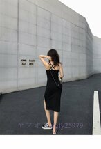 A061A新品人気 きれいめ 美ライン 同窓会dress 披露宴 ladies 美スタイル ワンピース超セクシー コットンリネン フォーマルB_画像8