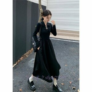 A303A新品人気 きれいめ ワンピース ロングスカート レディース 良質 ladies sexy 美ライン dress 美スタイル