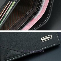 A246B☆新品本革の高級財布デザイナー紳士財布ビジネス男性二つ折り財布コインポケット_画像4