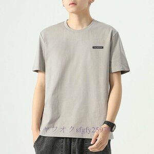 A279C新品人気 綿麻 トップス シンプル ゆったり 半袖Ｔシャツ メンズ T-shirt おしゃれ リネンＴシャツ カジュアル ＴシャツB