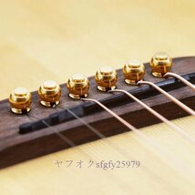 A209C☆新品6 ピース/ロットギター弦爪金属アコースティックギターブリッジピン真鍮ギター弦固定コーン列ピン列釘_画像6