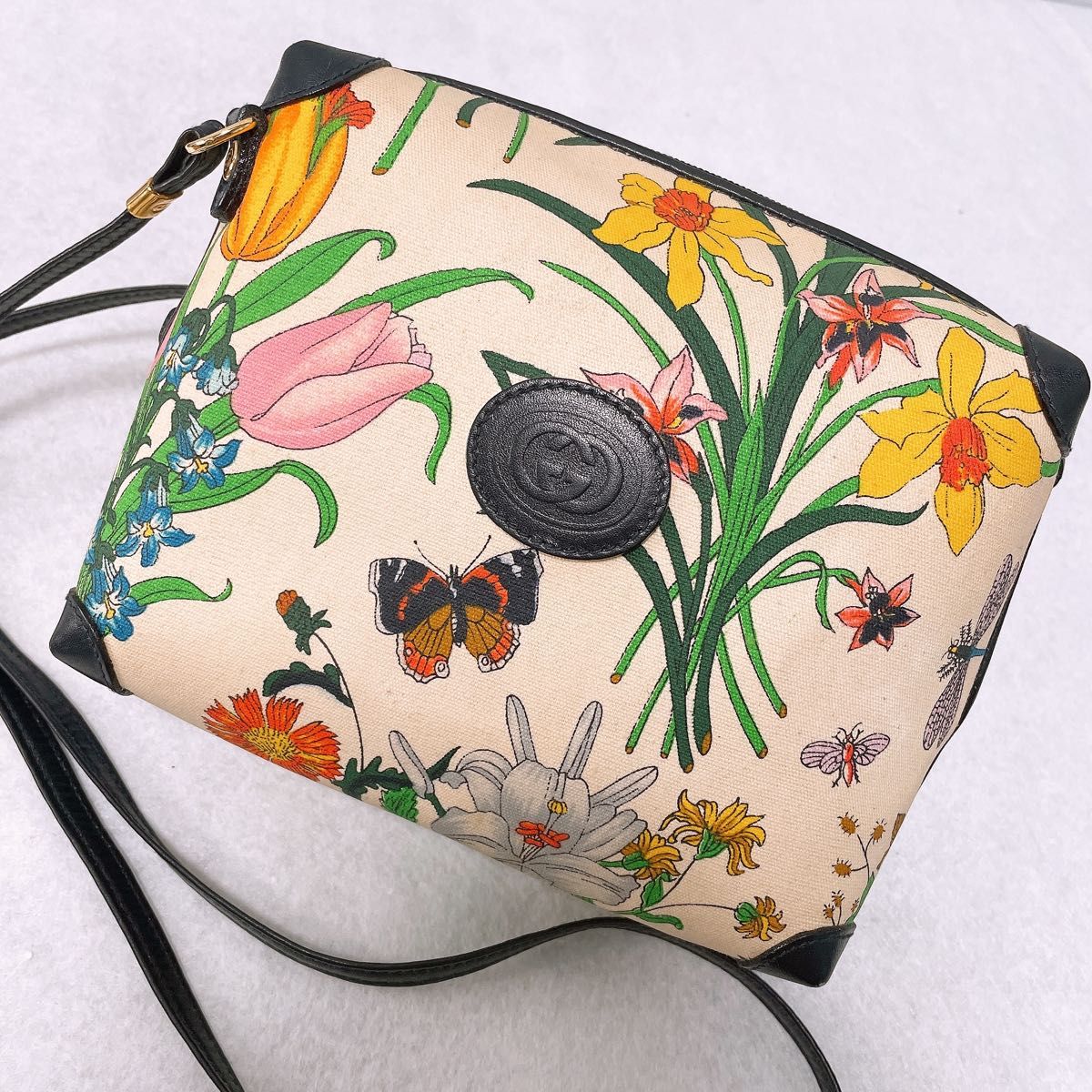 美品 極上 Gucci フローラ ショルダーバッグ ポシェット オールド