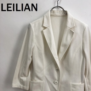 【人気】LEILIAN/レリアン ジャケット 薄手 コットン ホワイト サイズ9 レディース/S5457