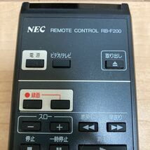 NEC★ビデオリモコン★RB-F200★リモートコントローラー_画像3