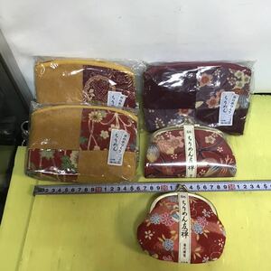 未使用 ちりめん 財布 小銭入れ がま口 和装小物