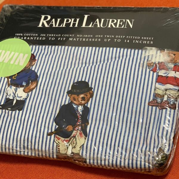 アメリカ製 Ralph Lauren ポロベアの☆フィッティドシーツ