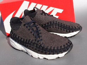 美品 16年 27cm nike AIR FOOTSCAPE WOVEN CHUKKA SE チャコールグレーｘ黒 フットスケープ ウーブン チャッカ