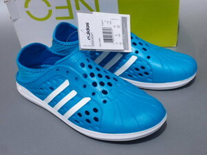 レアカラー!! 26.5cm 新品!! 限定 adidas COURT ADAPT 水色ｘ白ｘ黄 スニーカー サンダル クロッグ 箱付