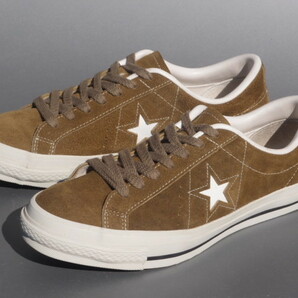 美品!! US 8 1/2 / 27cm 日本製 限定 converse ワンスター J SUEDE OLIVE オリーブ MADE IN JAPANの画像2