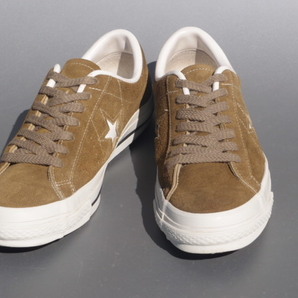 美品!! US 8 1/2 / 27cm 日本製 限定 converse ワンスター J SUEDE OLIVE オリーブ MADE IN JAPANの画像3