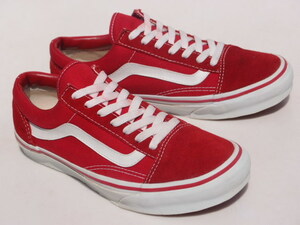 レア!! 26,5cm 2000年初期頃 VANS OLD SKOOL 赤x白 USA直後 オールドスクール