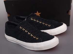 美品!! US 7 1/2 / 26cm CONVERSE × Journal Standard × FLAGSTUFF】STAR & BARS 黒スエード ジャックスター