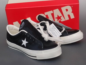 デッド!! 未使用!! US 7,5 / 26ｃｍ 日本製 converse ワンスター J 黒 レザー 箱付