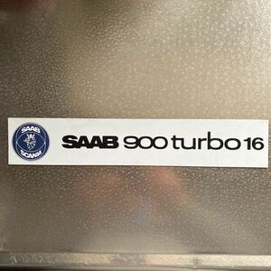 SAAB サーブ 900turbo16マグネットカッティングステッカー 西武自動車販売作成当時物 レア物