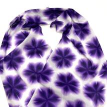 SALE♪【日本製】雪花絞り 絞り 浴衣 大人 女性用 女用 反物 浴衣反物 大人用 綿 夏着物 綿 絞り浴衣 日本製 有松絞り 白 紫 白色 紫色_画像6
