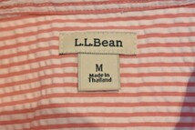 美品*L.L.Bean エルエルビーン*ピンク系*ストライプ柄*シアサッカー生地*メンズ*半袖シャツ*古着*M*お出かけ*ゴルフ*釣り*アウトドア*春夏_画像3