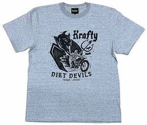 保管品 参考定価5280円 Krafty tokyo クラフティー東京 Original DIRT DEVILS ロゴ プリント 半袖 Tシャツ