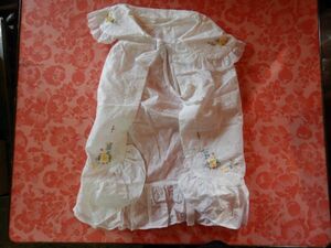 RETRO child clothes 012005 white newborn baby for ... cloth 50CM 4KG collar 35CM L65CM top and bottom. race contains unused made in Japan MADE IN JAPAN Showa Retro 