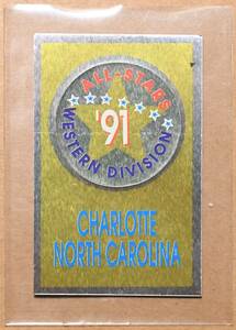 NBA ALL-STARS '91-'92 WESTERN DIVISION シール ステッカー 88 【オールスターズ,トレーディングカード,CHARLOTTE NORTH CAROLINA】