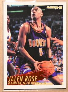 JALEN ROSE (ジェイレン・ローズ) 1995 FLEER トレーディングカード 【NBA デンバー・ナゲッツ Denver Nuggets】