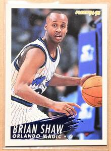 BRIAN SHAW (ブライアンショー) 1995 FLEER トレーディングカード 【NBA,ORLANDO MAGIC,オーランド・マジック】