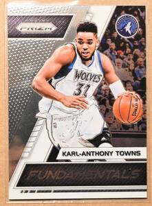 KARL ANTHONY TOWNS (カールアンソニータウンズ) 2017-18 PRIZM FUNDAMENTALS トレーディングカード 17 【NBA,ティンバーウルブズ,WOLVES】