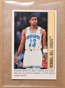 KENDALL GILL (ケンドール・ギル) Basketball '91-'92 シール ステッカー 【NBA,トレーディングカード, シャーロットホーネッツ Hornets】