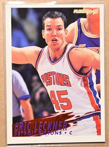 Eric Leckner 1995 Fleer Trading Card [NBA Detroit Pistons Pistons]