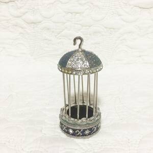 Новый интерьер Linestone Birdcage Design Ring Case/Pigturine