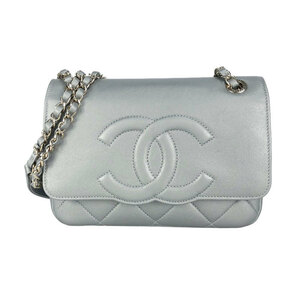 シャネル CHANEL ココマーク チェーンショルダー シルバー ゴールド金具 ショルダーバッグ レディース 中古