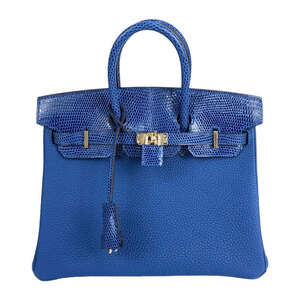 Hermes Hermes Birkin 25 Touch U Зачарованная голубая королевская золотая сумочка