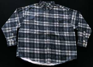 70s 大きいサイズ 2XL TIMBER RLIN ボタンダウンシャツ 長袖　　チェックシャツ ビッグシルエット オーバーサイズ 70年代 vintage 柳7194