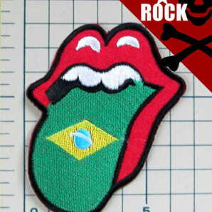 \200アイロンワッペン・RollingStonesリップタン国旗ブラジルの画像1