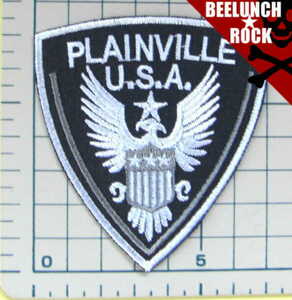 \200エンブレム風アイロンワッペン・アメリカUSA PLAINVILLE