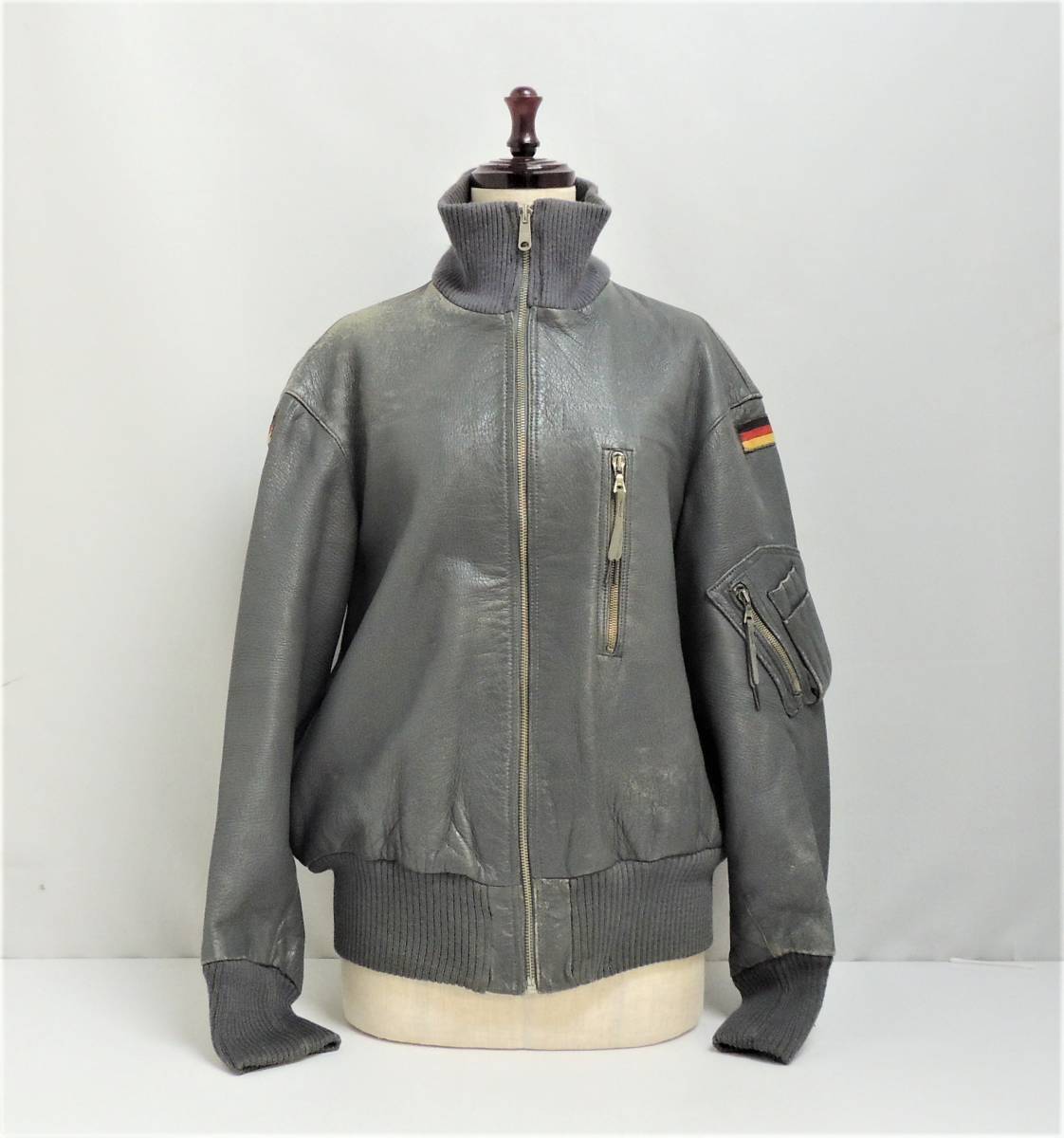 半額特販 激レア!1970s ドイツ空軍!ヘリクルー!グレーレザー