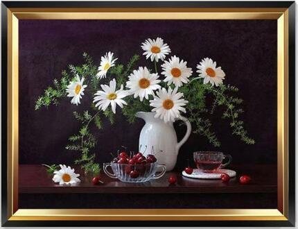 Very good condition ★ Flower painting decorative painting 60*40cm, Painting, Oil painting, Nature, Landscape painting