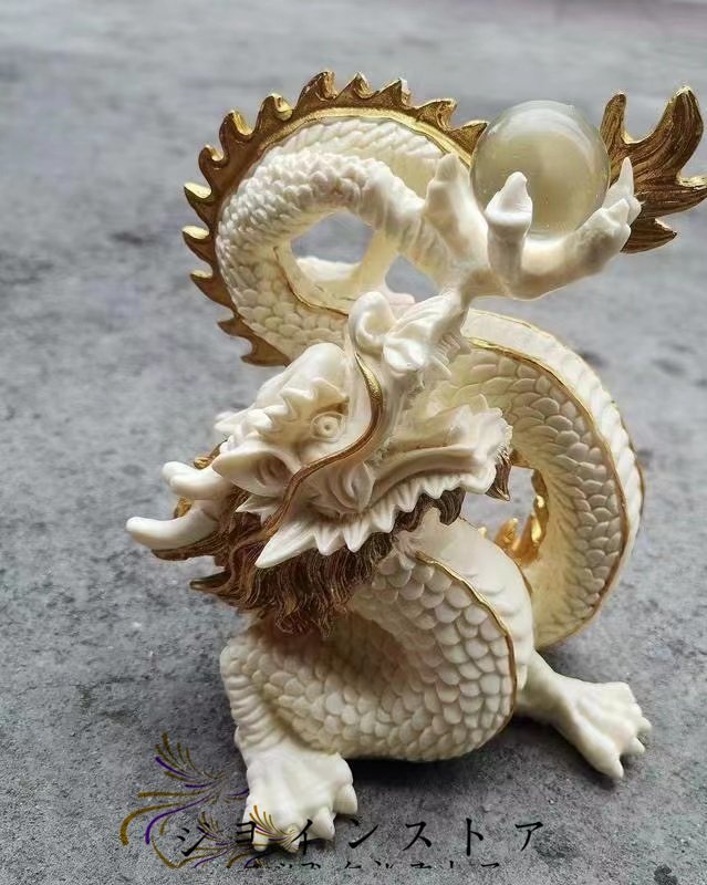 喫煙具 パイプ 根付 木彫り アジア 中国? 2個セット ドラゴン 龍 竜
