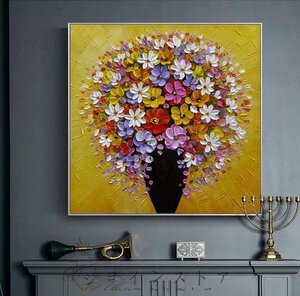 Art hand Auction Special price ★ Extremely beautiful item ★ Hand-painted oil painting of high-quality decorative art with flowers adding color, Painting, Oil painting, Still life