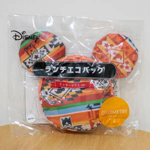 [未開封品]ローソン/ディズニー/Disney【ミッキーマウス ver./ランチエコバッグ/ジオメトリー/オレンジ】ゆうパケットポスト匿名配送