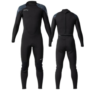 オニールメンズスーパーフリークフルスーツウェットスーツ長袖長丈バックジップ3*2mm ジャージ/ブラックデイジーL WSS-106A3