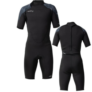 オニールメンズスーパーフリークショートスプリングウェットスーツ半袖短丈バックジップ2mmジャージ/ブラックデイジーBLK M WSS-102A3