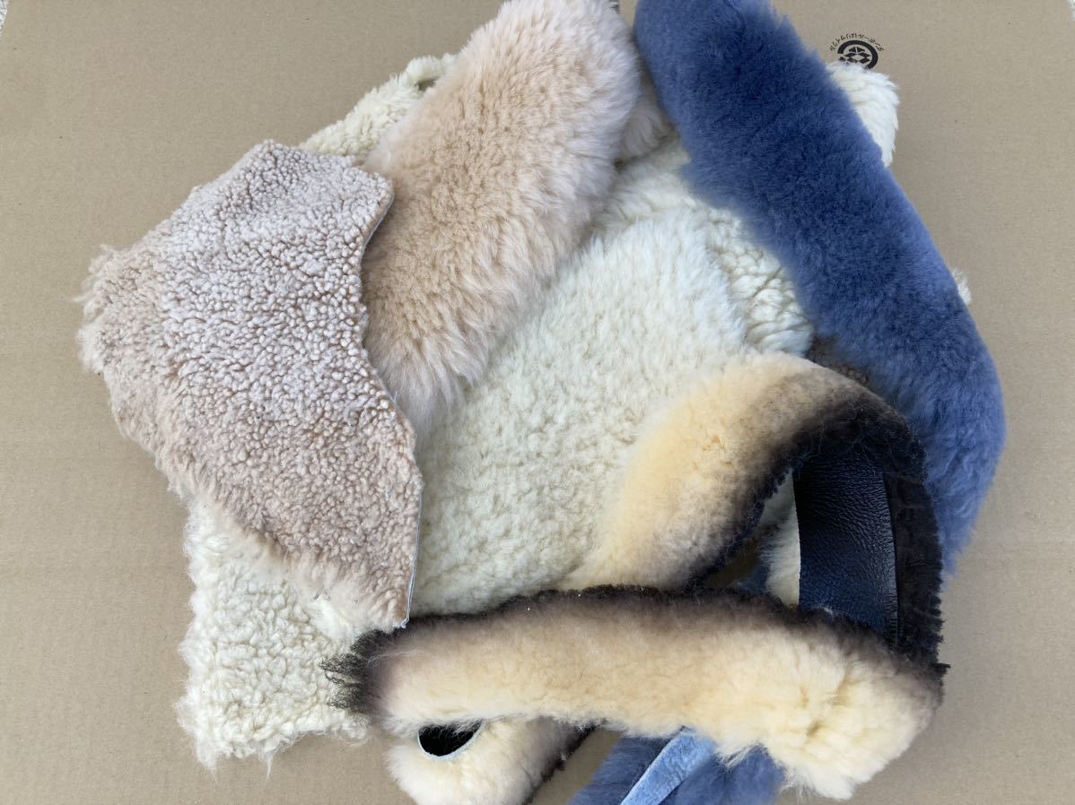 Mouton-Reste und kurzes Haar nur zur Herstellung von Mouton-Plüschtieren. Mouton Kingdom https://iwai-mouton.jp/moutonhagire2/, Handwerk, Kunsthandwerk, Lederhandwerk, Material
