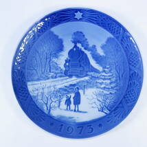 1973年 ロイヤルコペンハーゲン イヤープレート 箱入 昭和48年 「クリスマスの帰省」 ROYAL COPENHAGEN_画像2