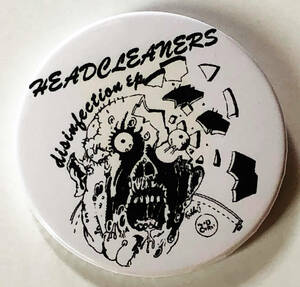 HEADCLEANERS - Disinfection EP 缶バッジ 40mm #Svenska #80's cult killer punk rock #custom buttons